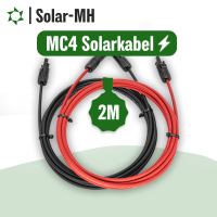 2er Set PV Kabel DC 2m MC4 auf MC4 – 4,0mm²
